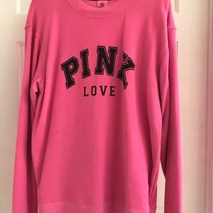 PINK Hot Pink Crew Neck